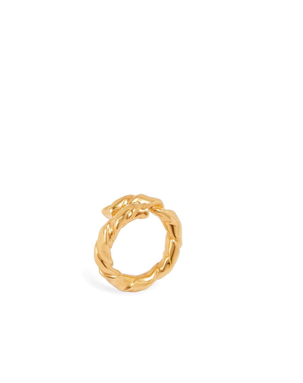 Loewe Nappa twist ring in sterling silver Dorados | QRGLC-9864