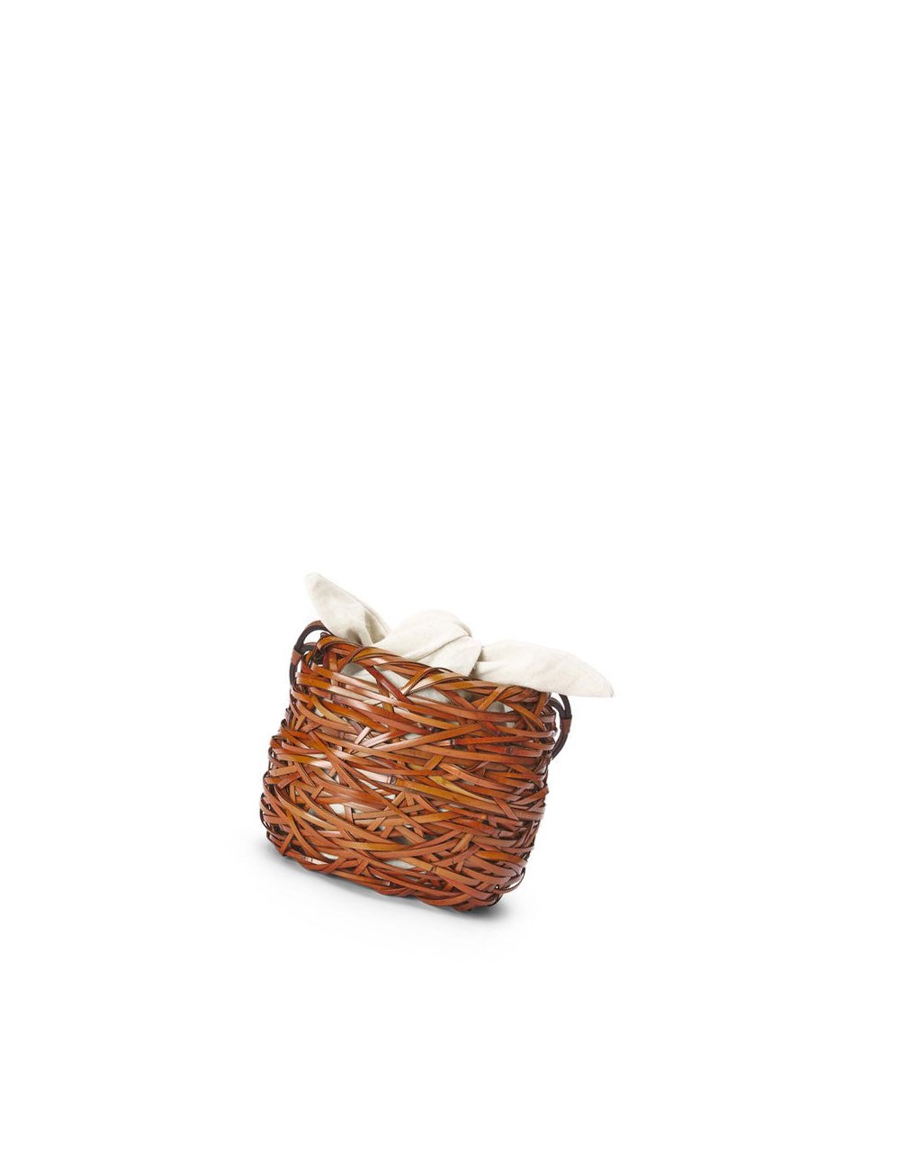 Loewe Nest bucket bag in calfskin and bamboo Tan | ZCQOE-3201