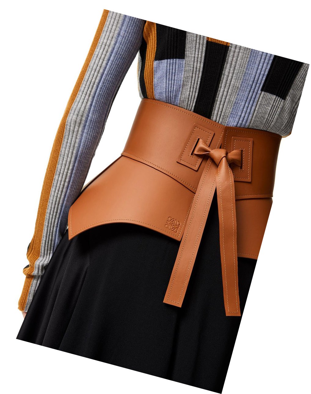 Loewe Obi belt in nappa Tan | KPFBU-4817