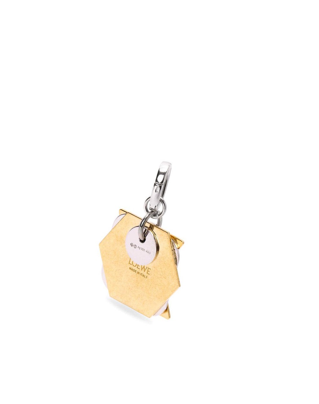 Loewe Origami charm in sterling silver Plateados Dorados | FVTKO-5183