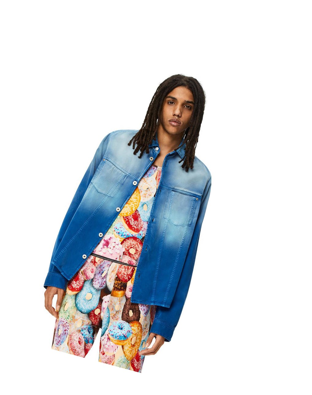 Loewe Overshirt in sunbleach denim Azules | TWKHO-4217