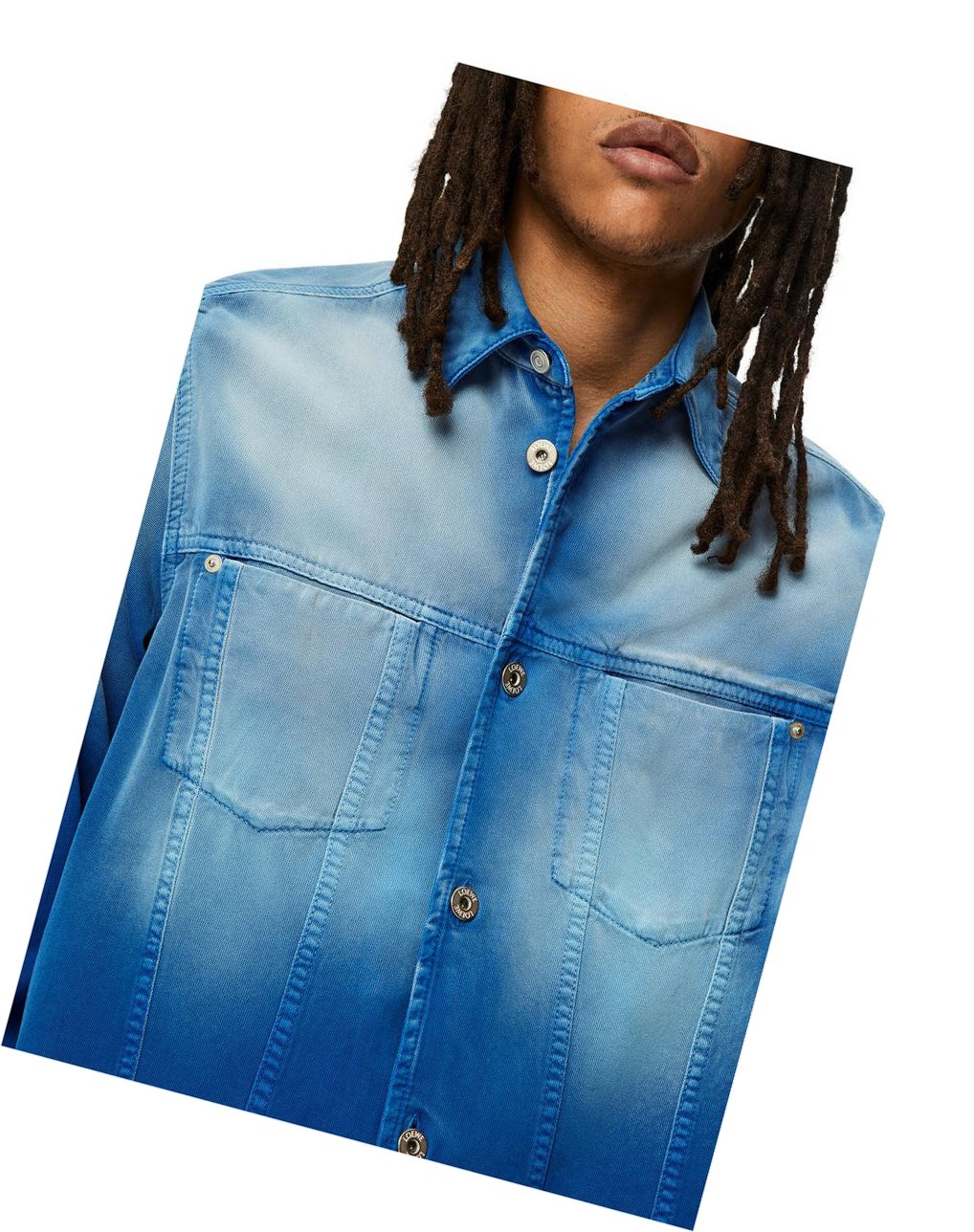 Loewe Overshirt in sunbleach denim Azules | TWKHO-4217