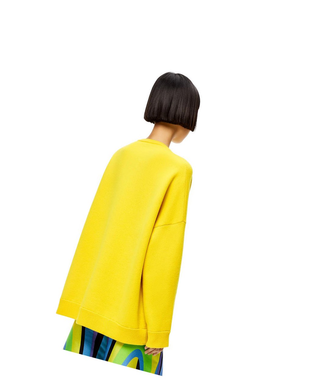 Loewe Oversize crewneck sweater in cashmere Amarillos | XNFRG-1532