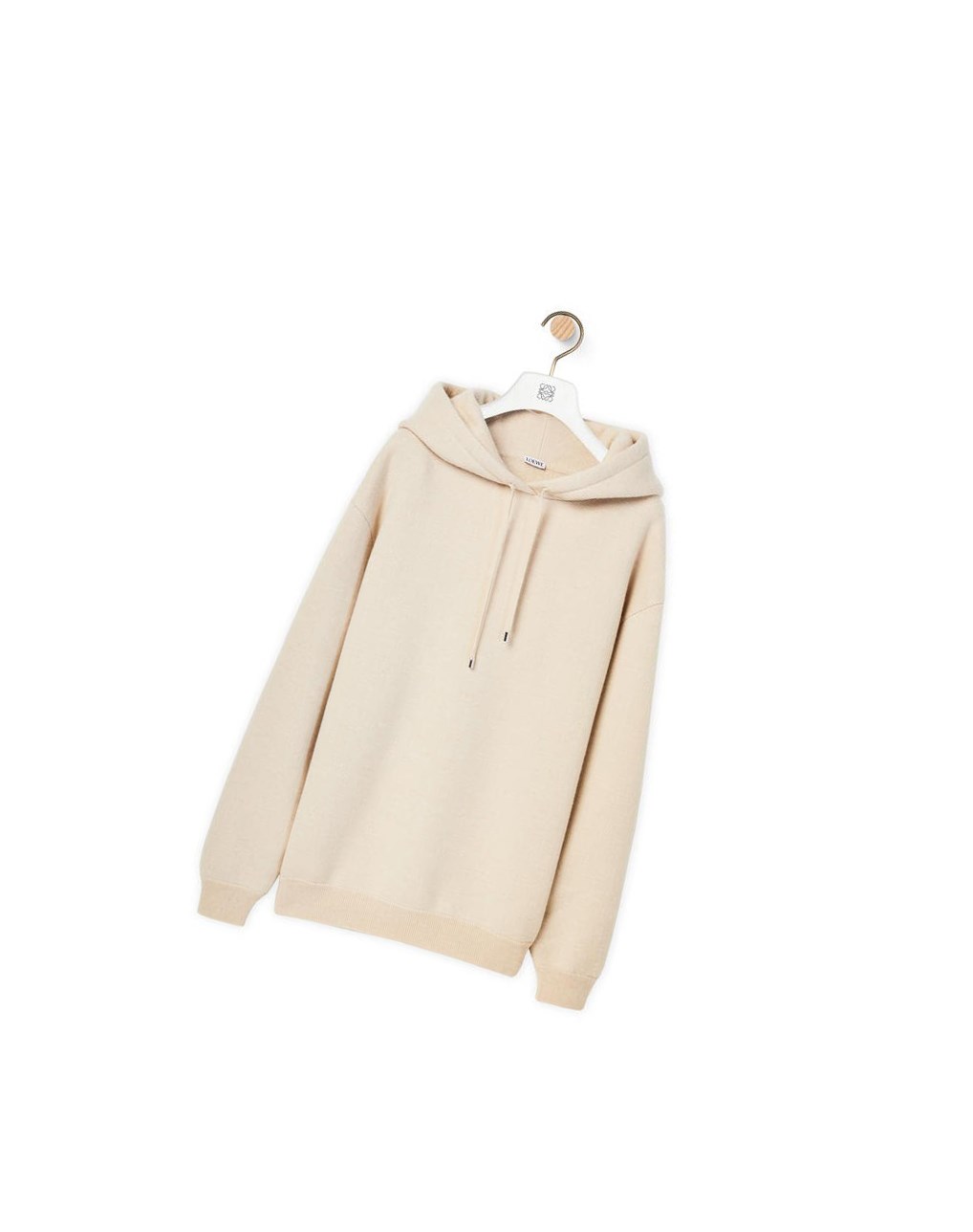 Loewe Oversize hoodie in cashmere Ecru | KYMFB-6051