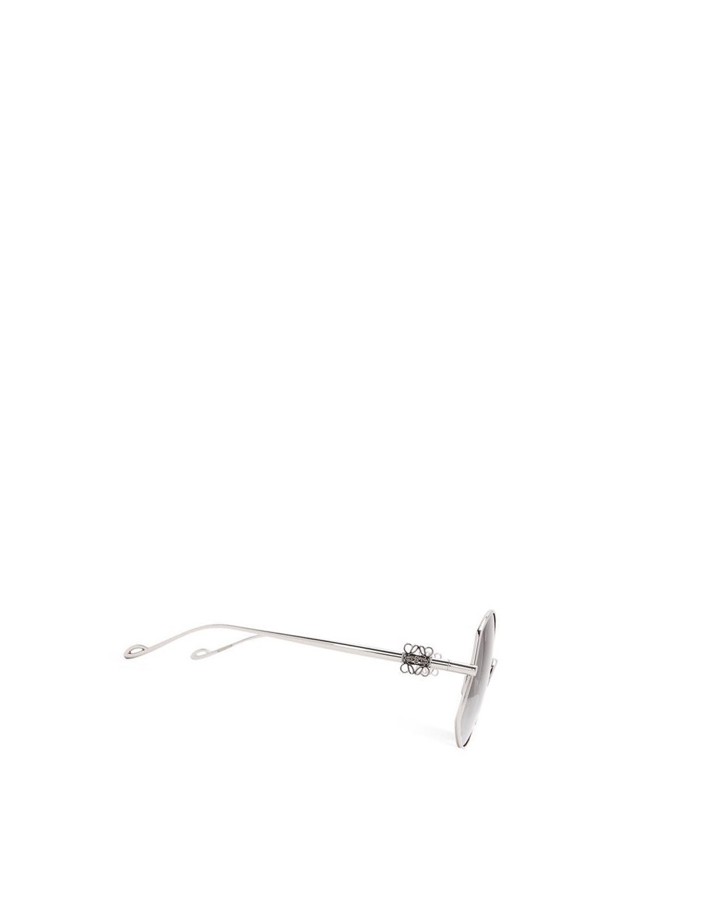 Loewe Oversize sunglasses in metal Shiny Palladium / Smoke | QWGUO-8914