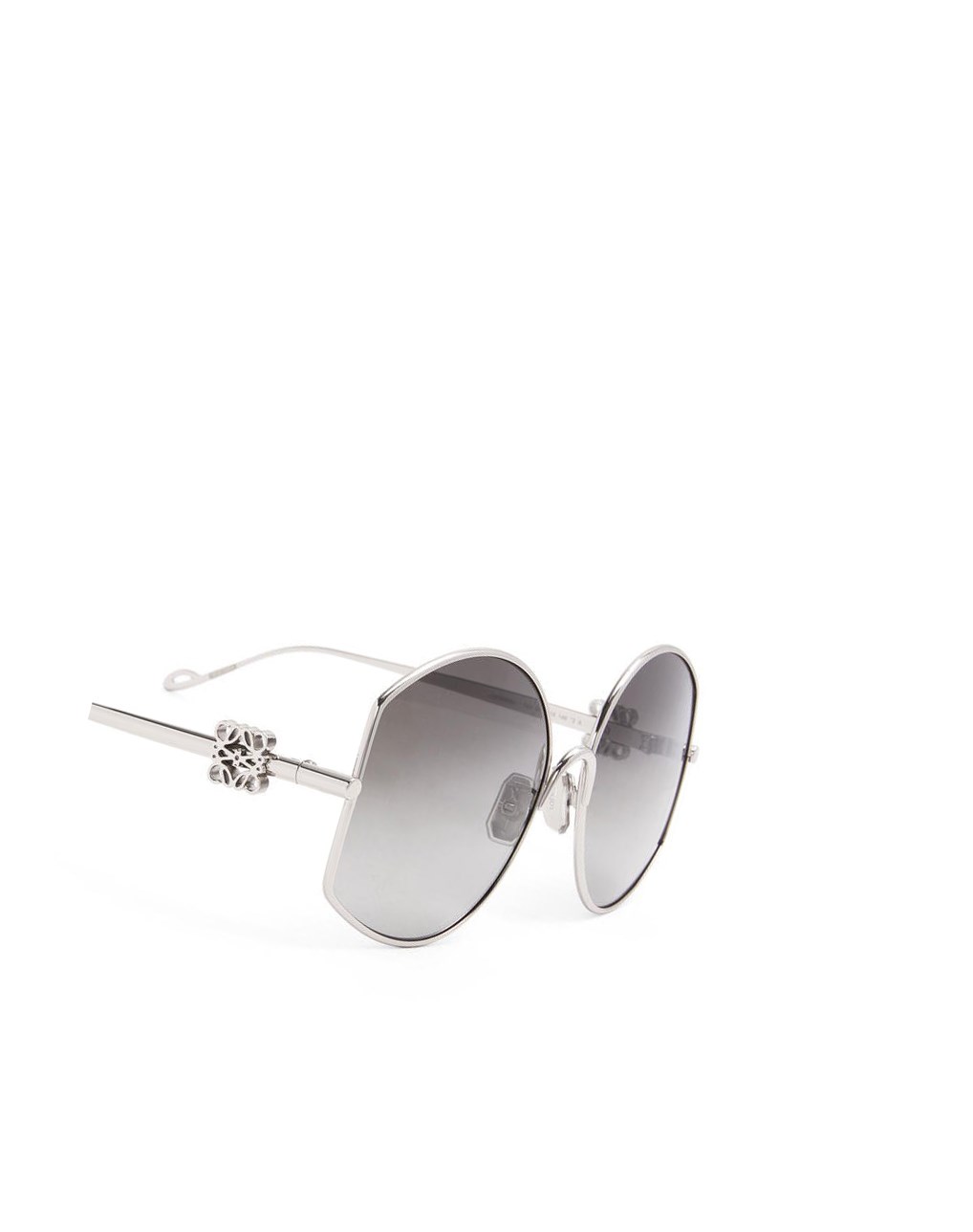 Loewe Oversize sunglasses in metal Shiny Palladium / Smoke | QWGUO-8914