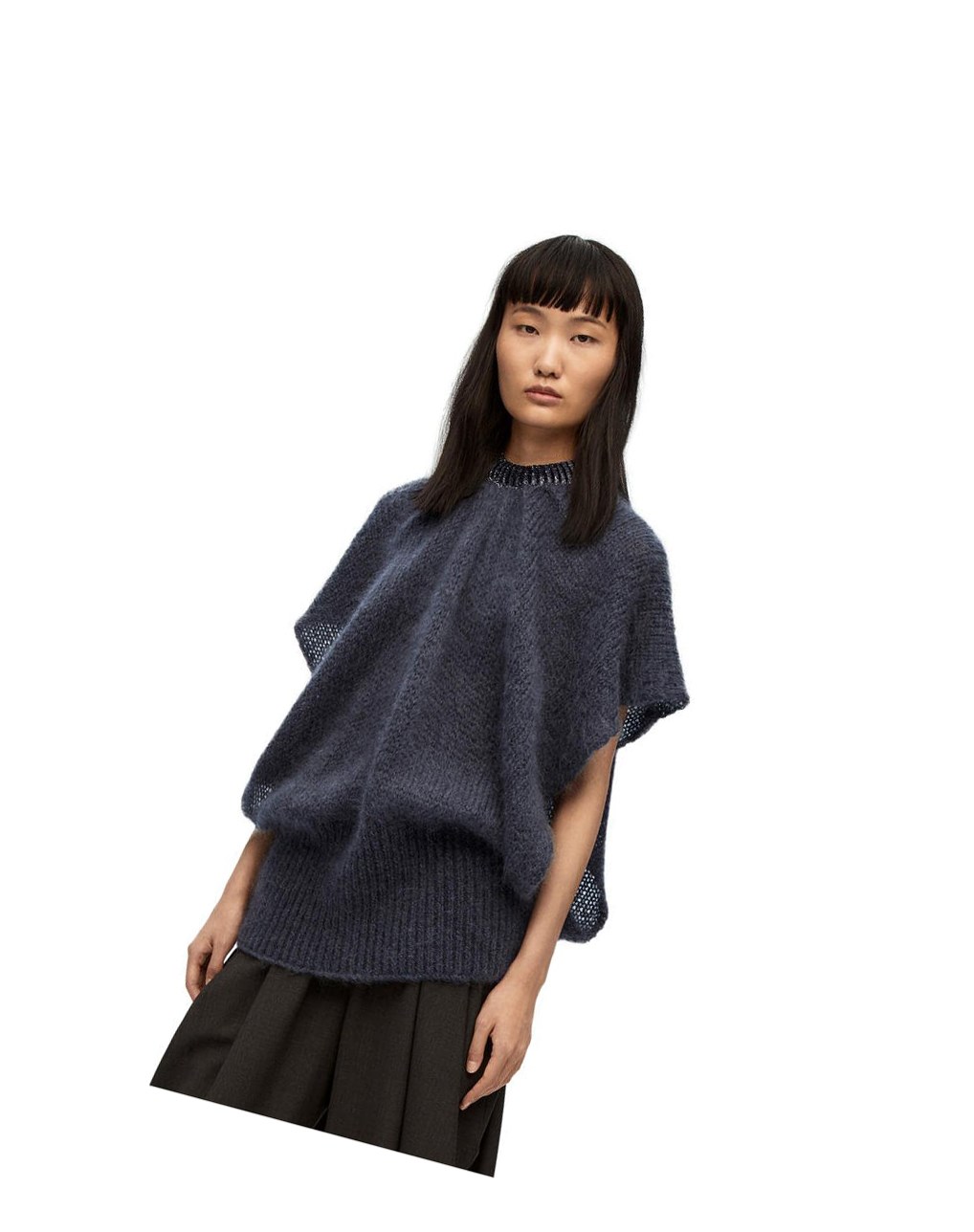 Loewe Oversize sweater in mohair Grises Oscuro | HAUSY-0385