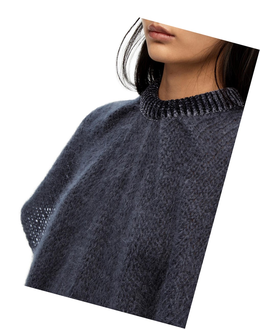 Loewe Oversize sweater in mohair Grises Oscuro | HAUSY-0385