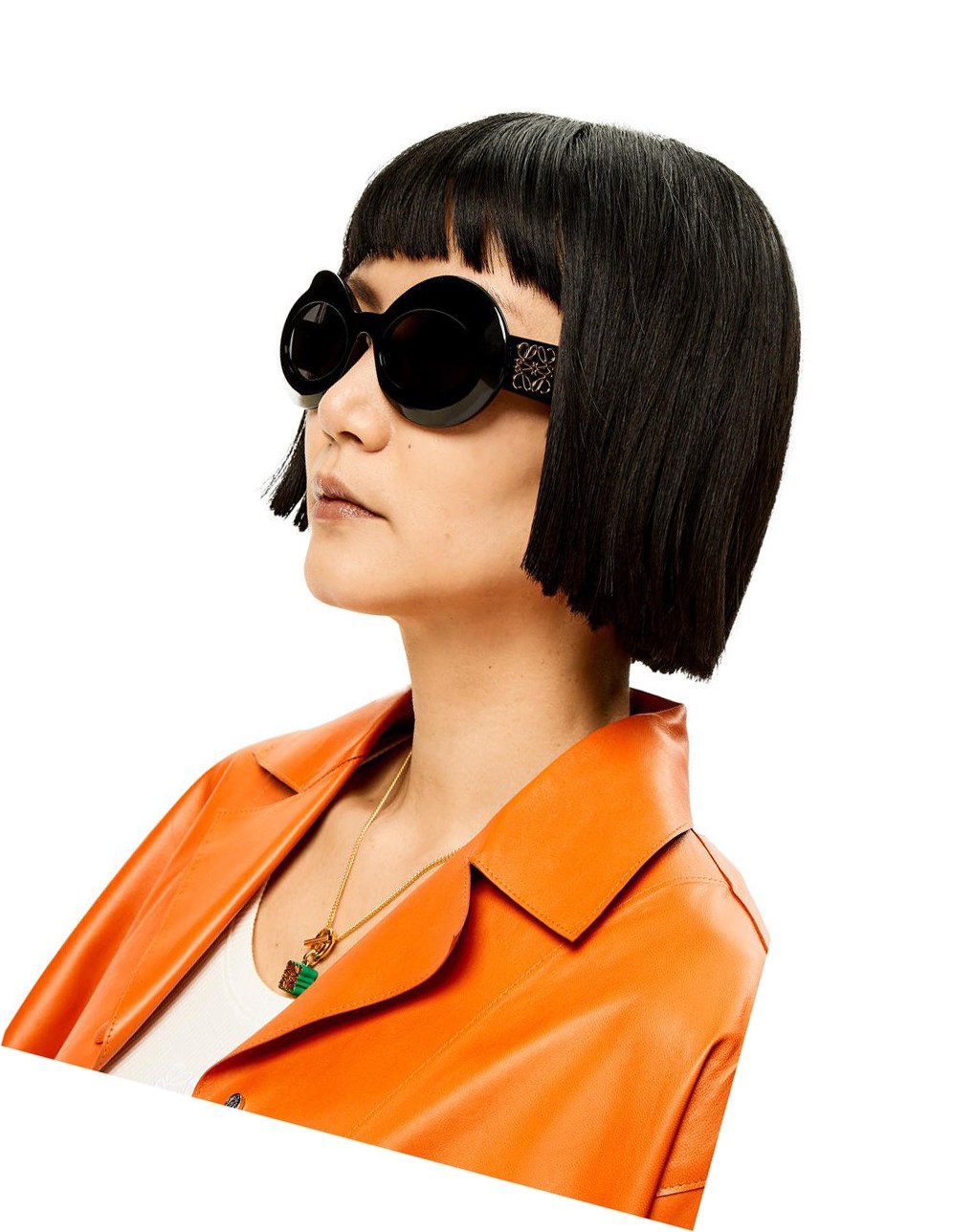 Loewe Oversized oval sunglasses in acetate Negros | DSRLC-0716