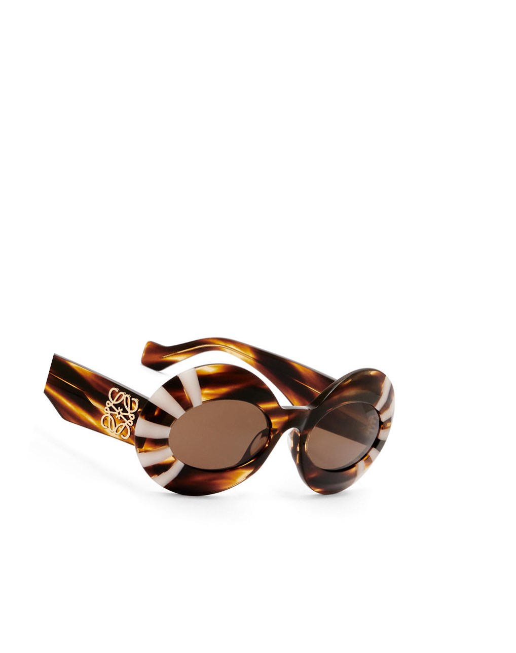 Loewe Oversized oval sunglasses in acetate Havana / Cotton Candy | SMARG-5713