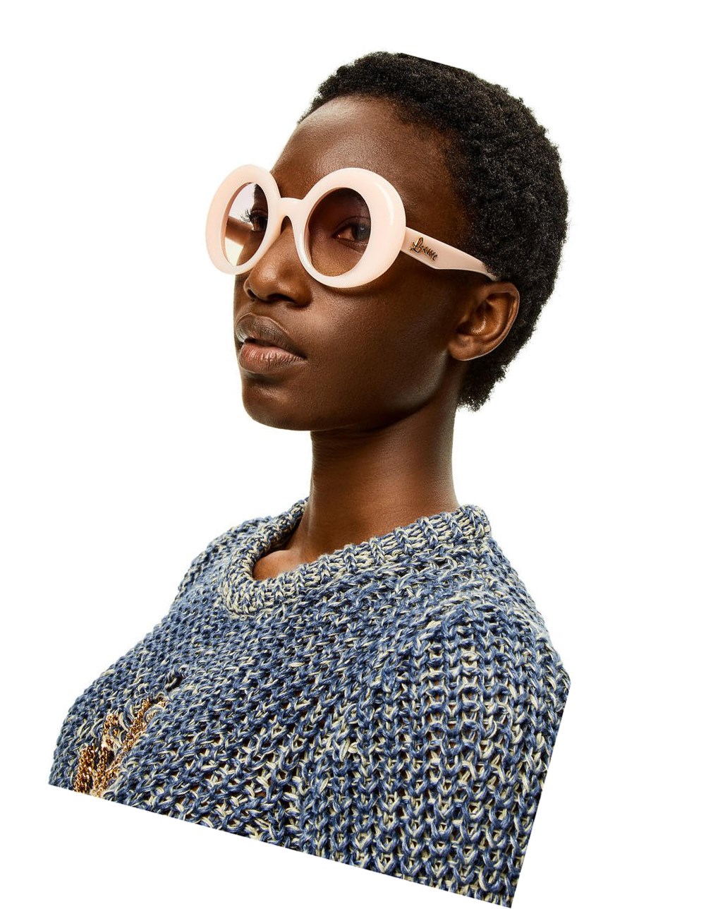 Loewe Oversized round sunglasses in acetate Cotton Candy | KEHOQ-0514