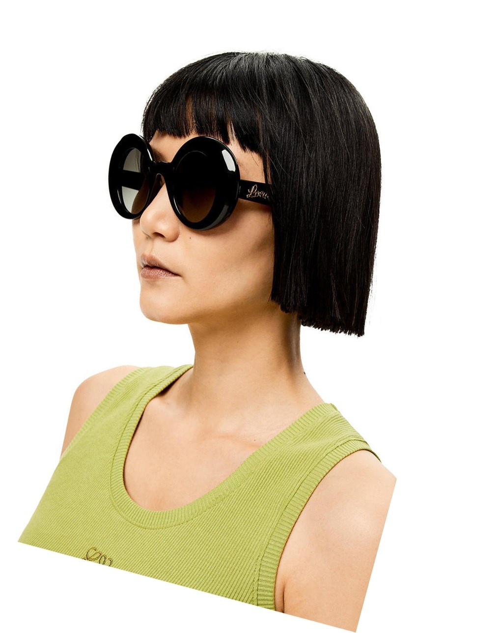 Loewe Oversized round sunglasses in acetate Negros | YOZQG-0746