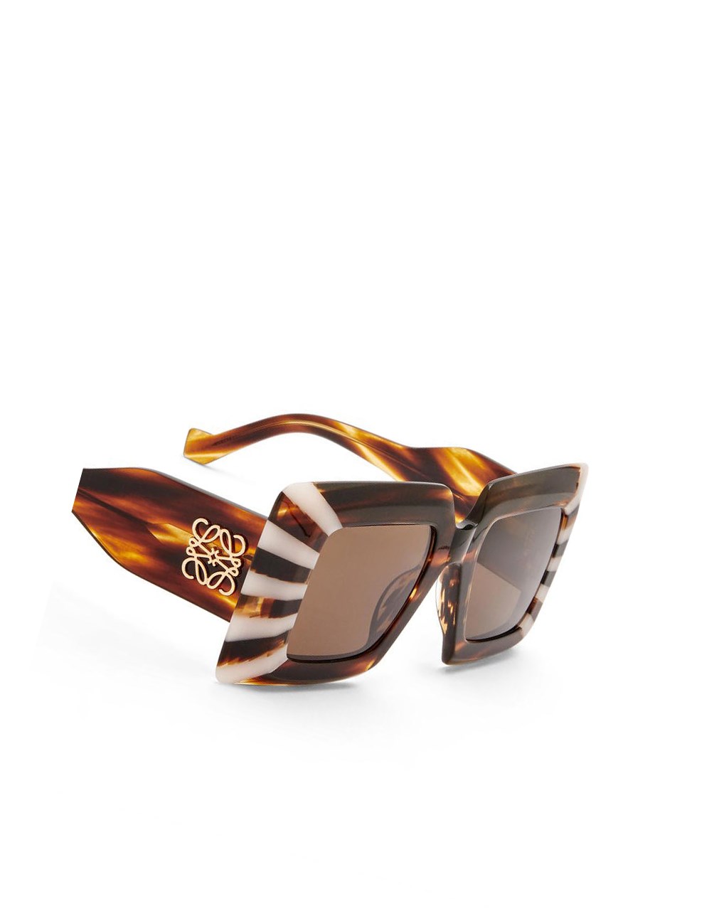 Loewe Oversized square sunglasses in acetate Havana / Cotton Candy | IENSO-7085