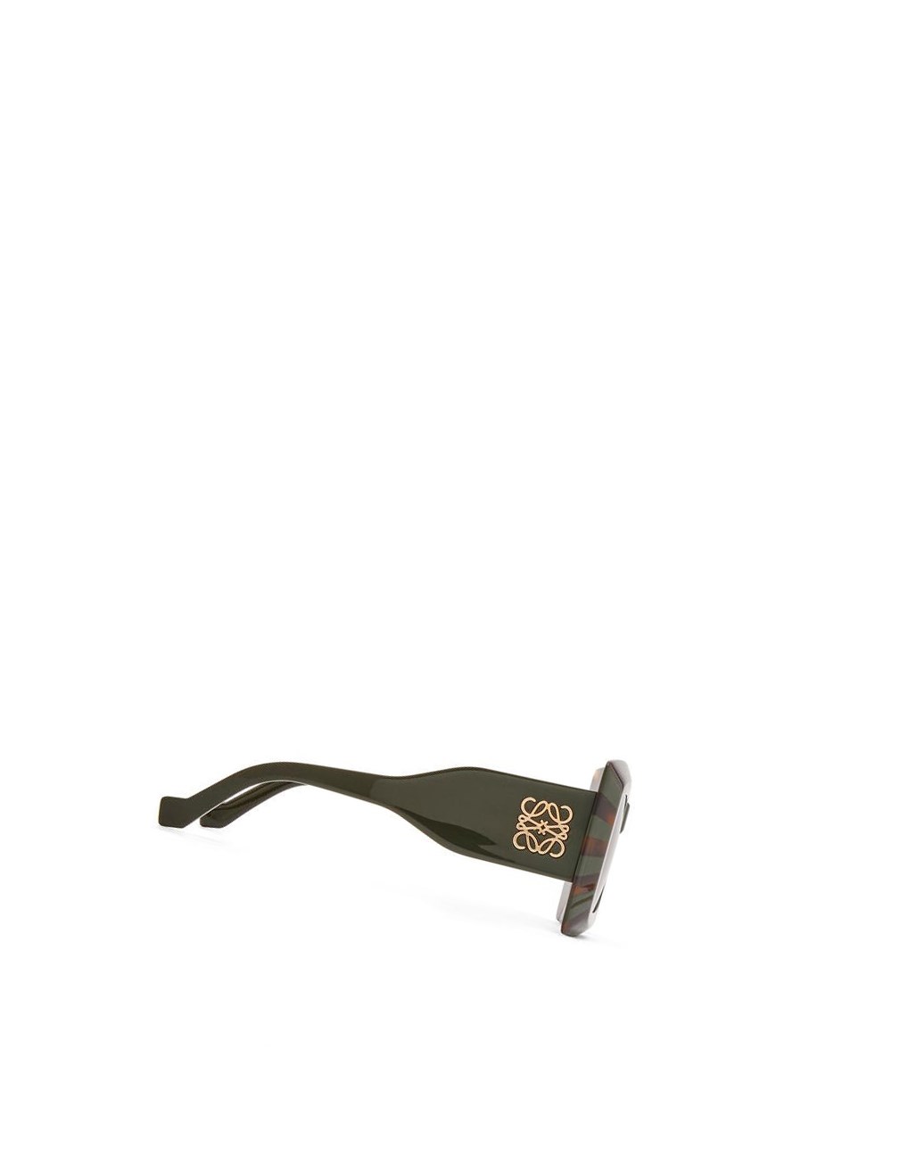 Loewe Oversized square sunglasses in acetate Kakhi / Havana | XIZWV-3469