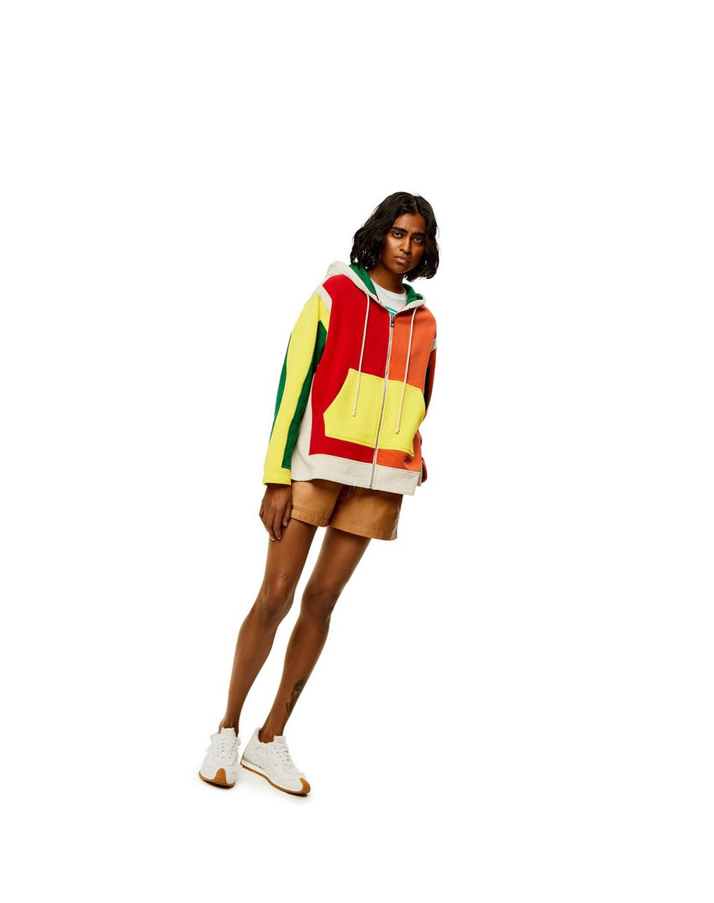 Loewe Oversized zip hoodie in cotton Multicolor | TILJK-7059