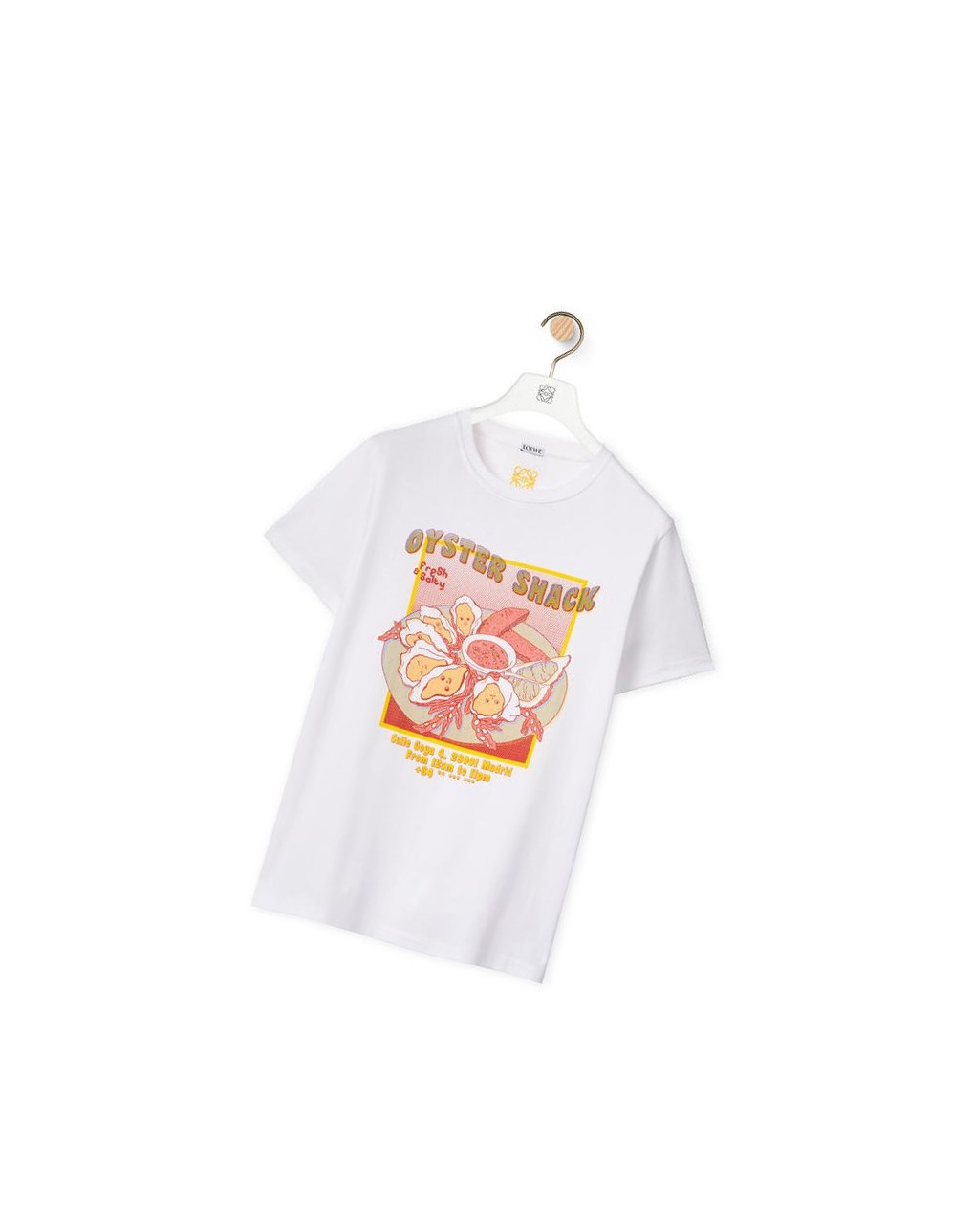 Loewe Oyster print T-shirt in cotton Blancos | LWVNK-4897