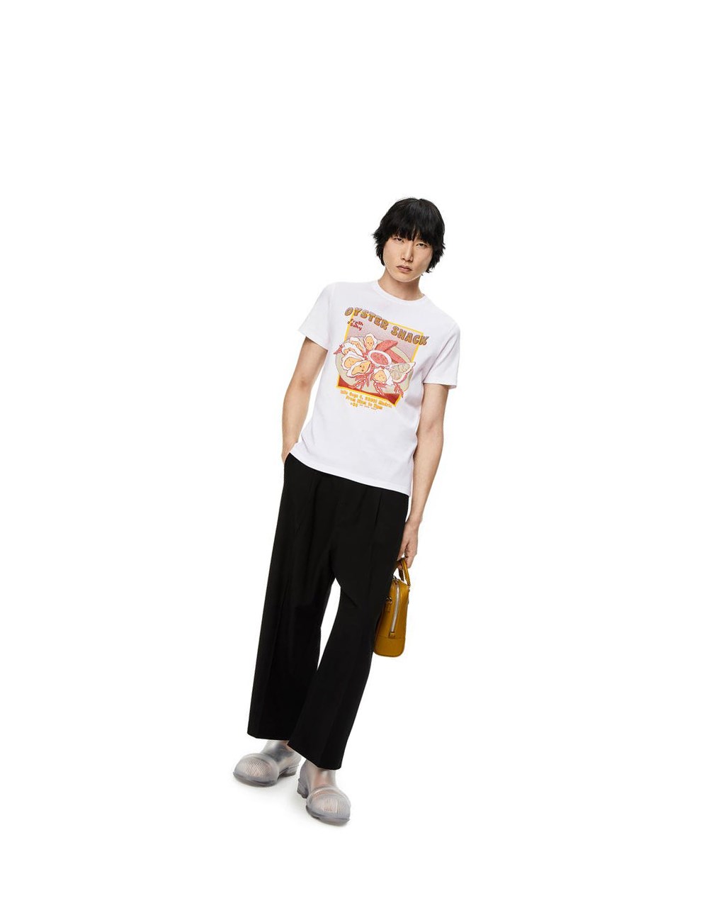 Loewe Oyster print T-shirt in cotton Blancos | LWVNK-4897