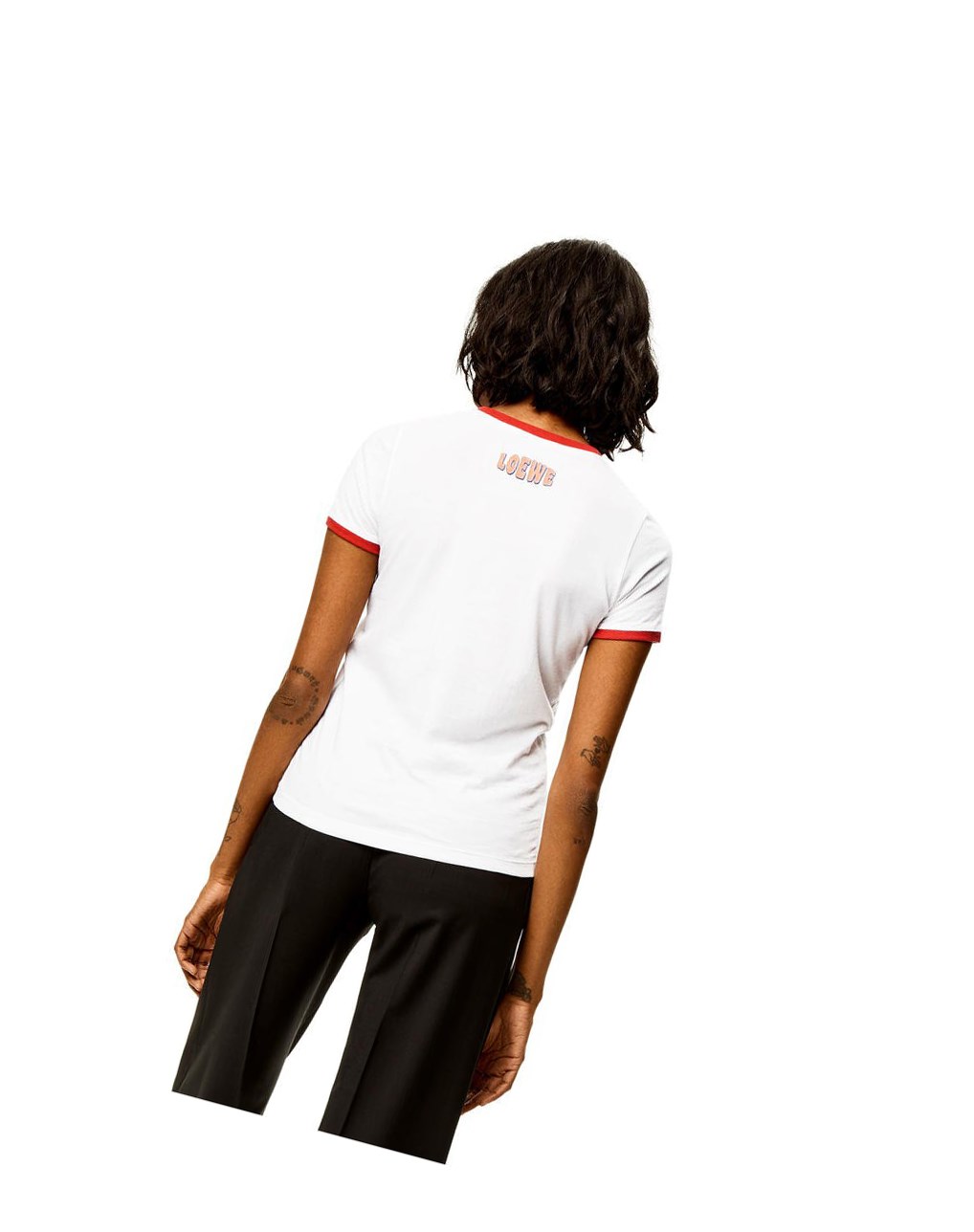 Loewe Oysters print T-shirt in cotton Blancos | SCVPJ-9068
