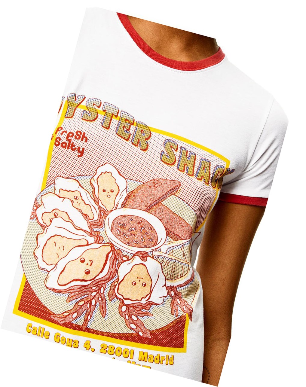 Loewe Oysters print T-shirt in cotton Blancos | SCVPJ-9068