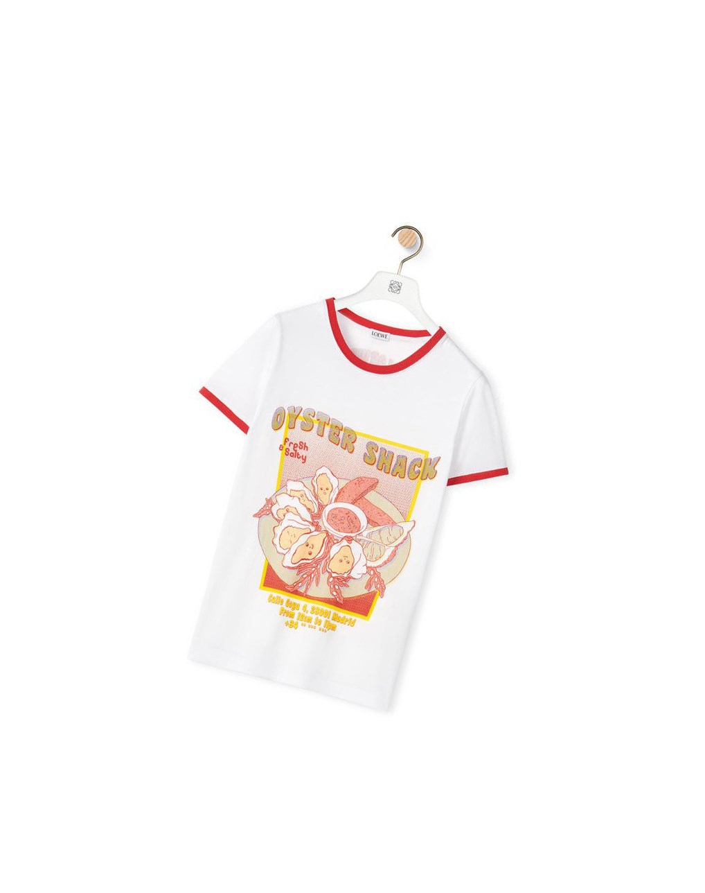 Loewe Oysters print T-shirt in cotton Blancos | SCVPJ-9068