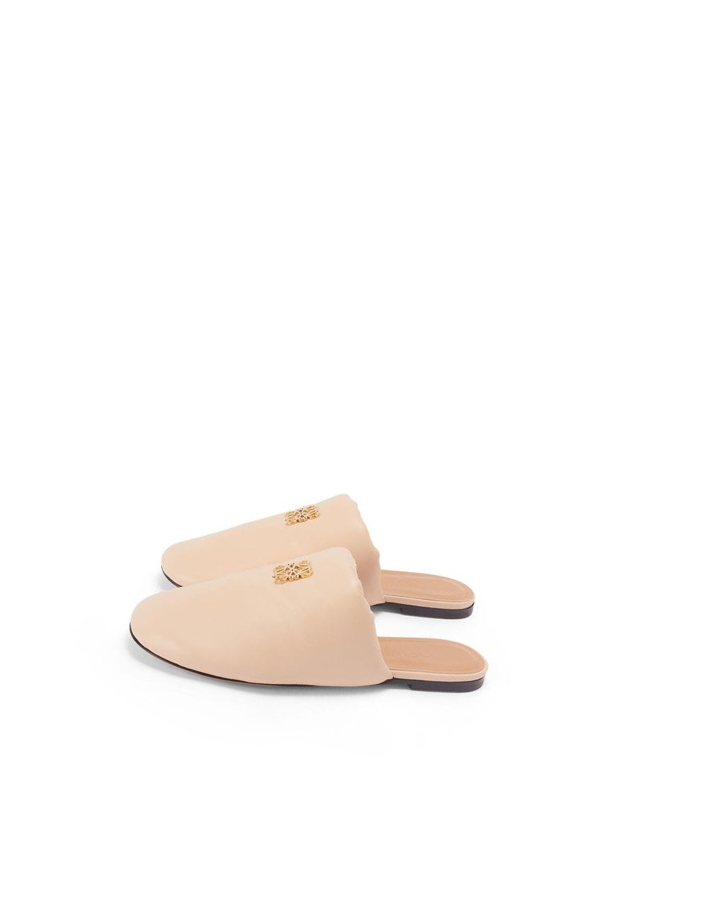 Loewe Padded Anagram mule in lambskin Beige | UVSQT-3207