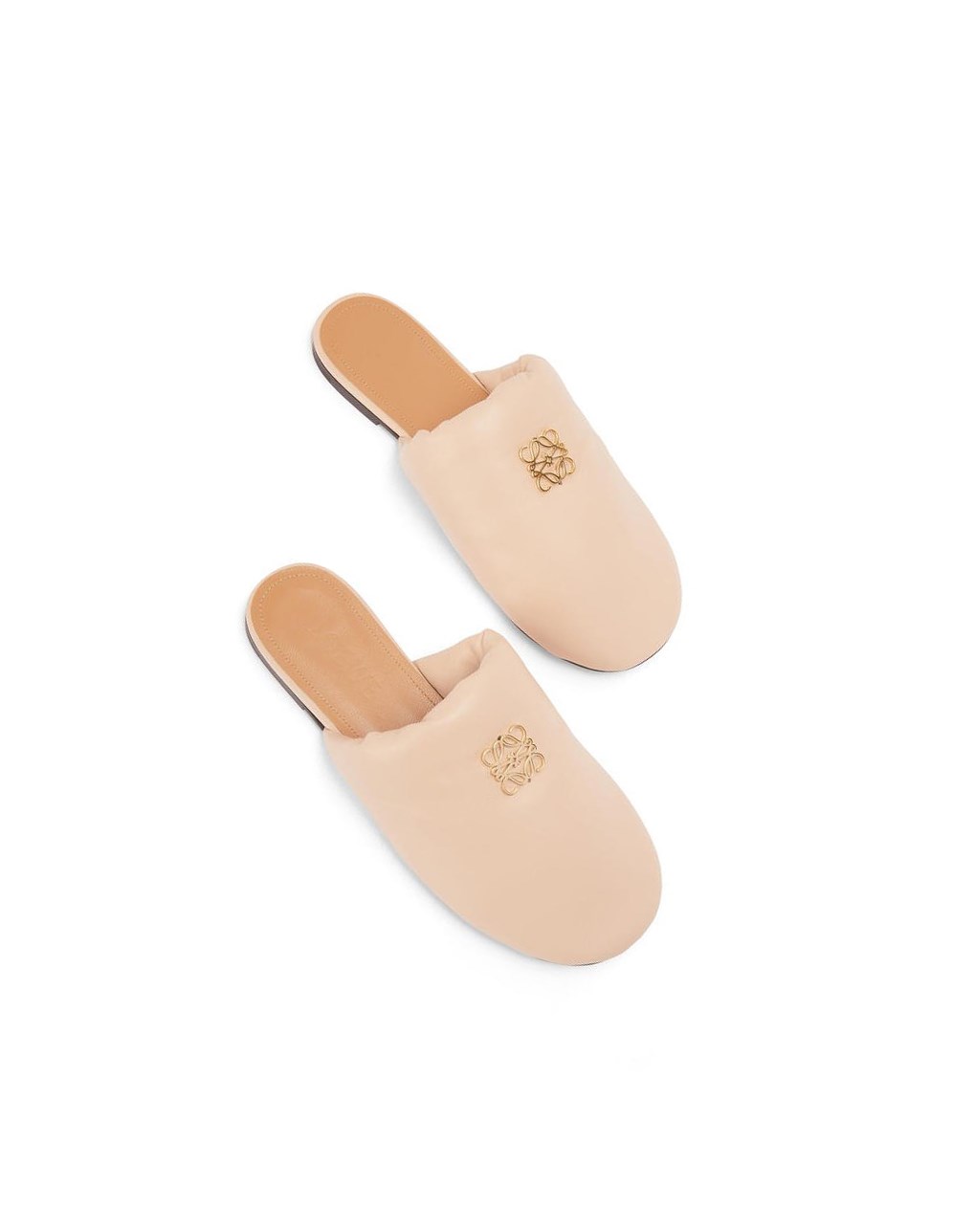 Loewe Padded Anagram mule in lambskin Beige | UVSQT-3207