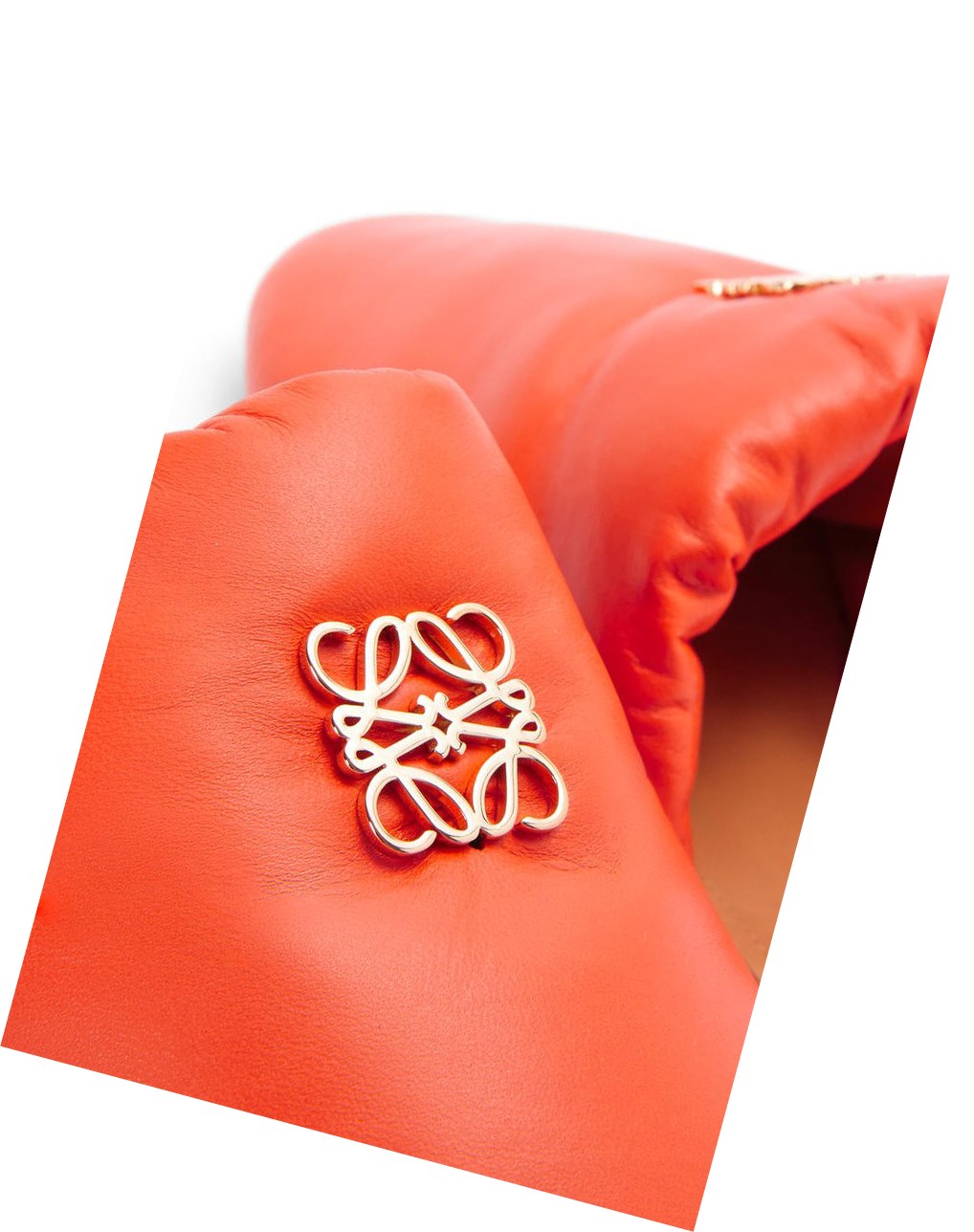 Loewe Padded Anagram mule in lambskin Rojos Naranjas | NMGFR-5729