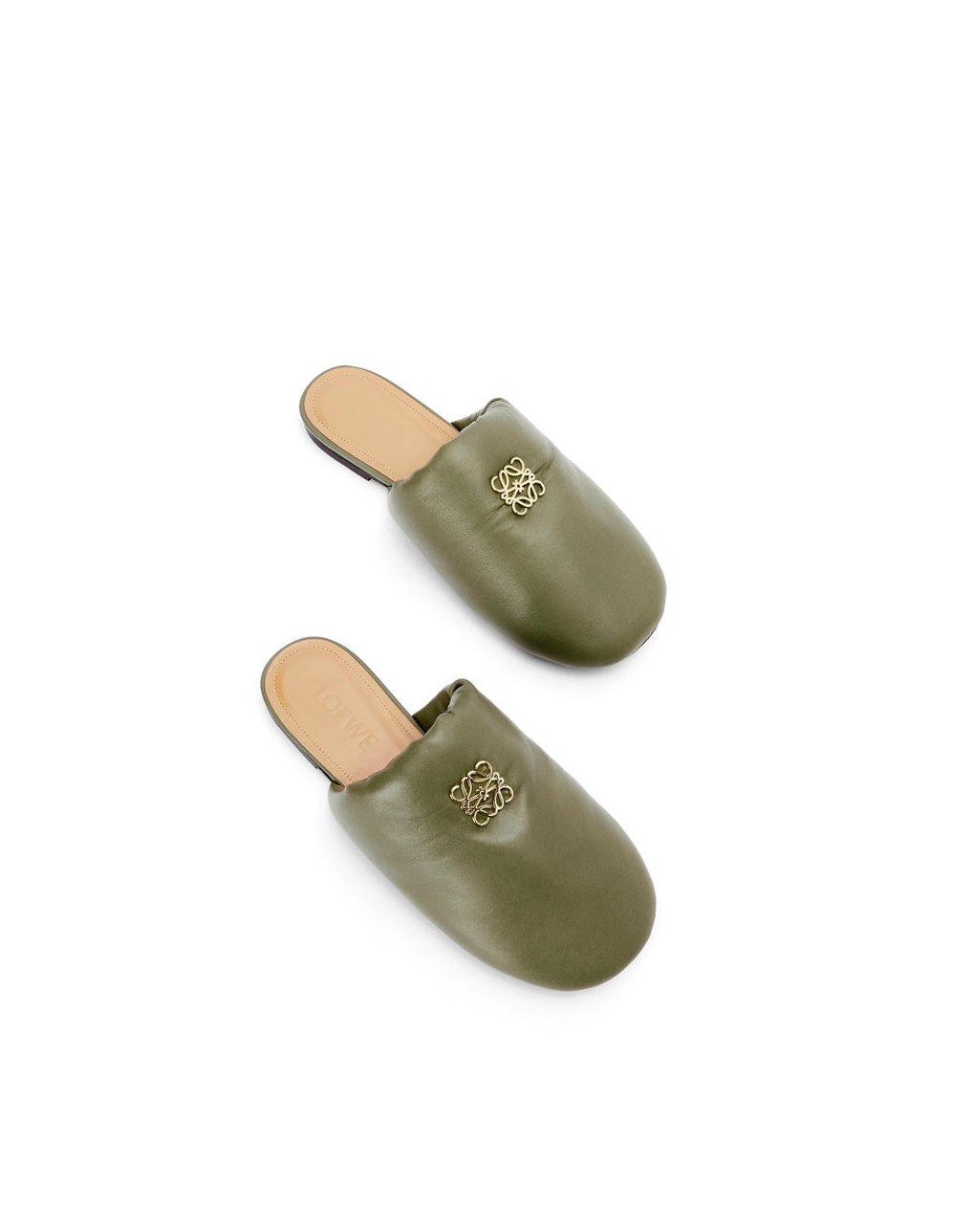 Loewe Padded Anagram mule in lambskin Verdes | ERCNA-3714