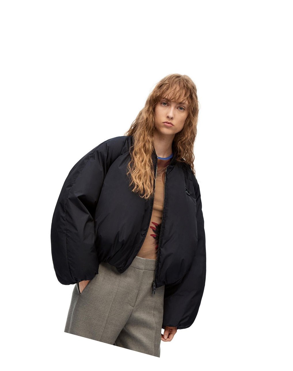 Loewe Padded bomber jacket in nylon Negros | IGZOA-0129