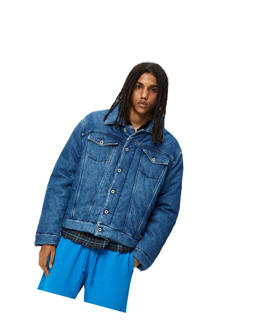 Loewe Padded jacket in denim Azules Azules | OCMAH-2865