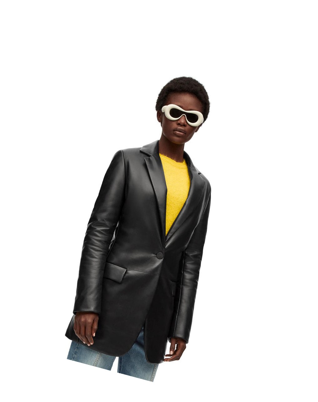 Loewe Padded tailored jacket in nappa Negros | LXZDE-1628
