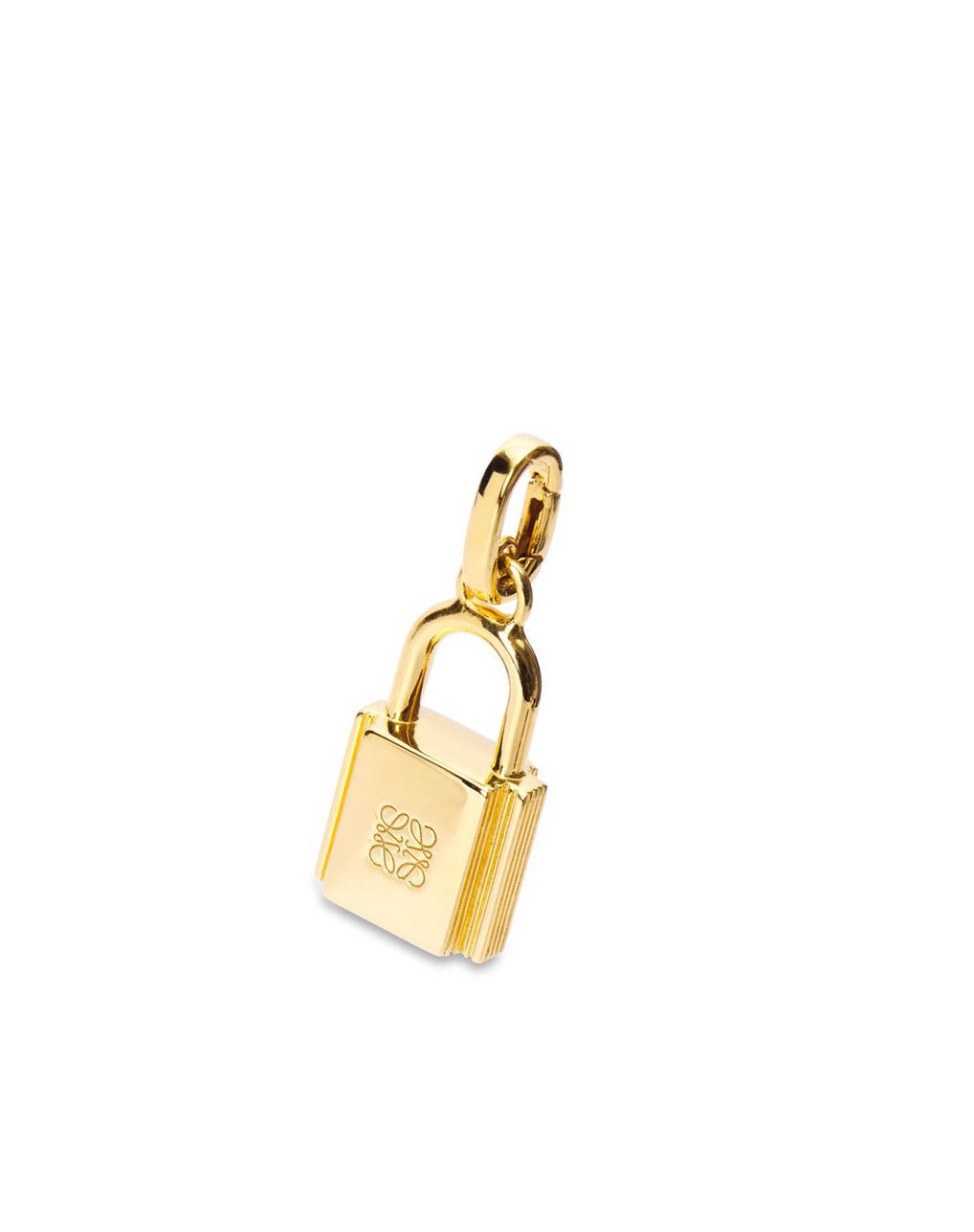 Loewe Padlock charm in sterling silver Dorados | SQNZP-5289