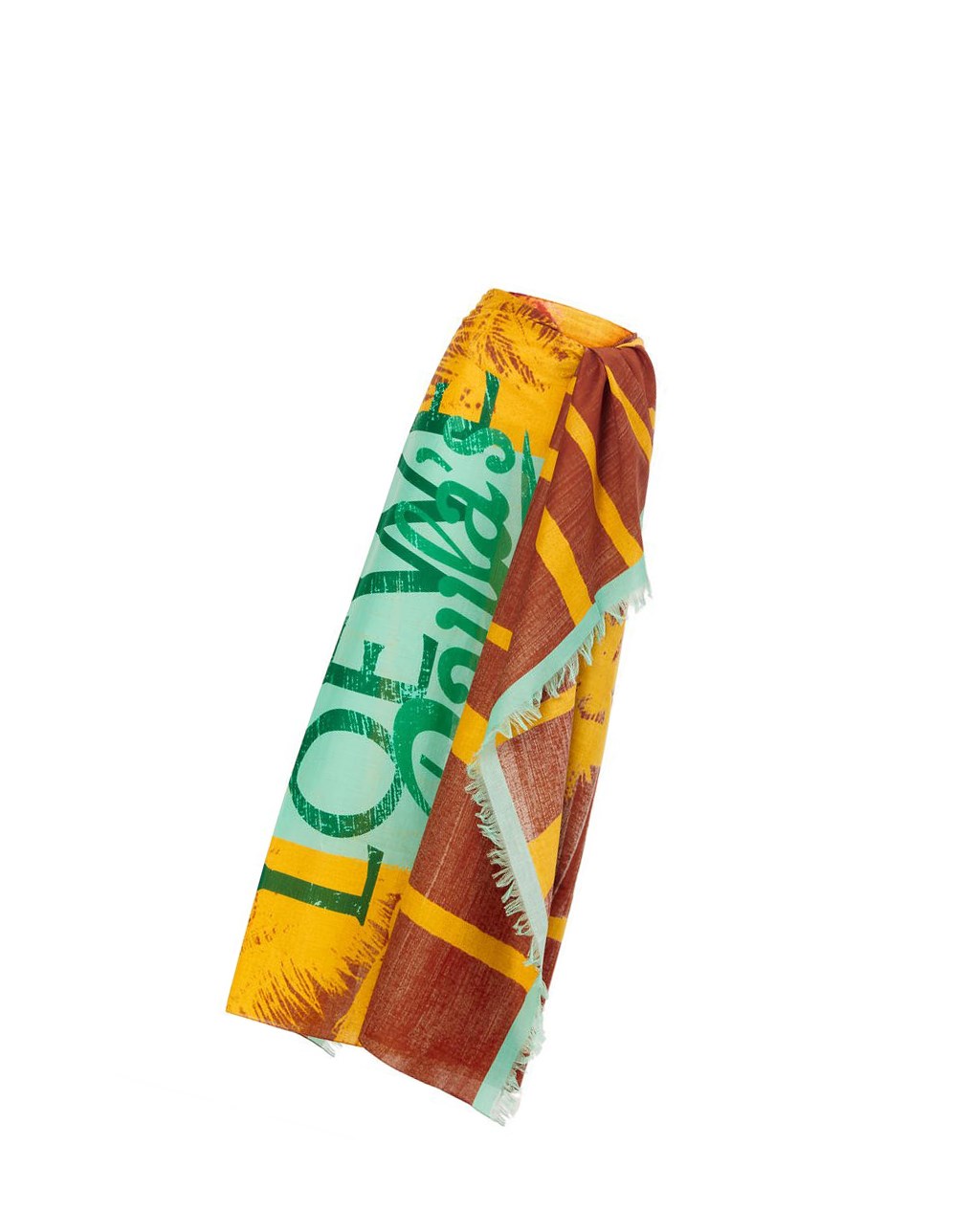 Loewe Palm pareo in cotton Naranjas Multicolor | DLGPO-0785