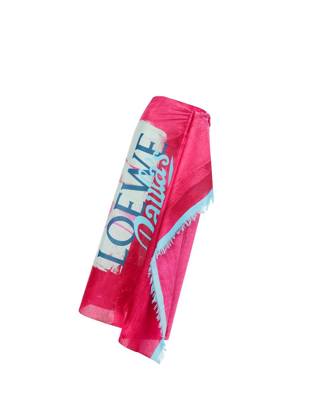 Loewe Palm pareo in cotton Rosas Multicolor | IEWNH-6817