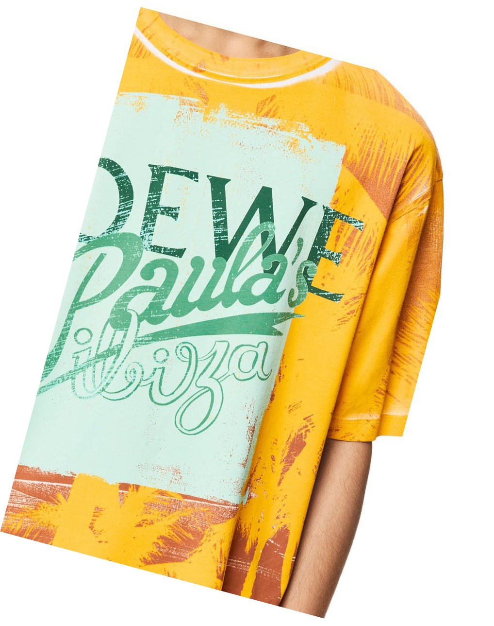 Loewe Palm print T-shirt in cotton Blancos | AGOKI-2463
