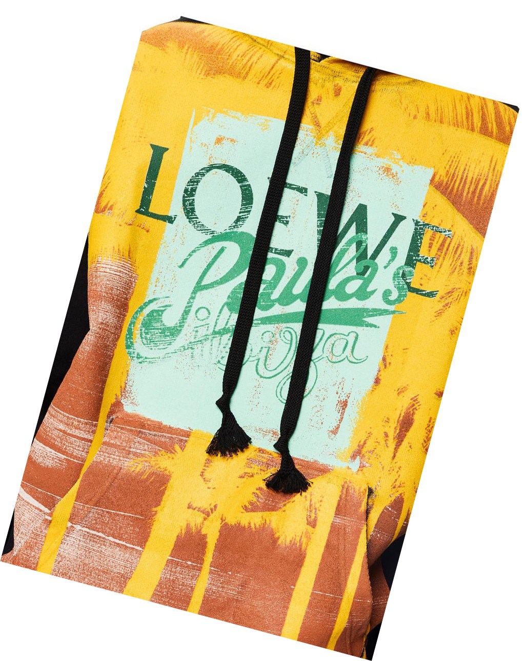 Loewe Palm print hoodie in cotton Negros Multicolor | HQMLP-5273