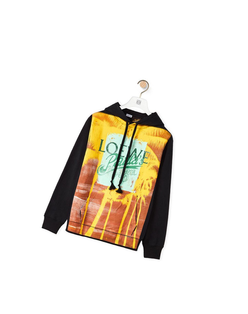 Loewe Palm print hoodie in cotton Negros Multicolor | HQMLP-5273