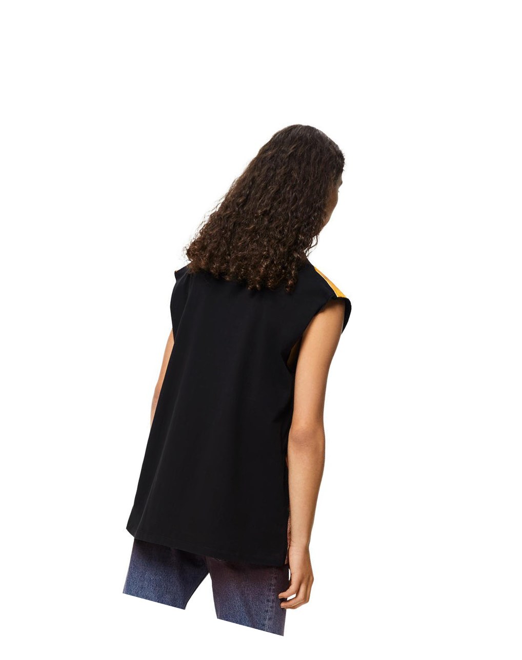 Loewe Palm print sleeveless T-shirt in cotton Negros Multicolor | DQFOJ-3401