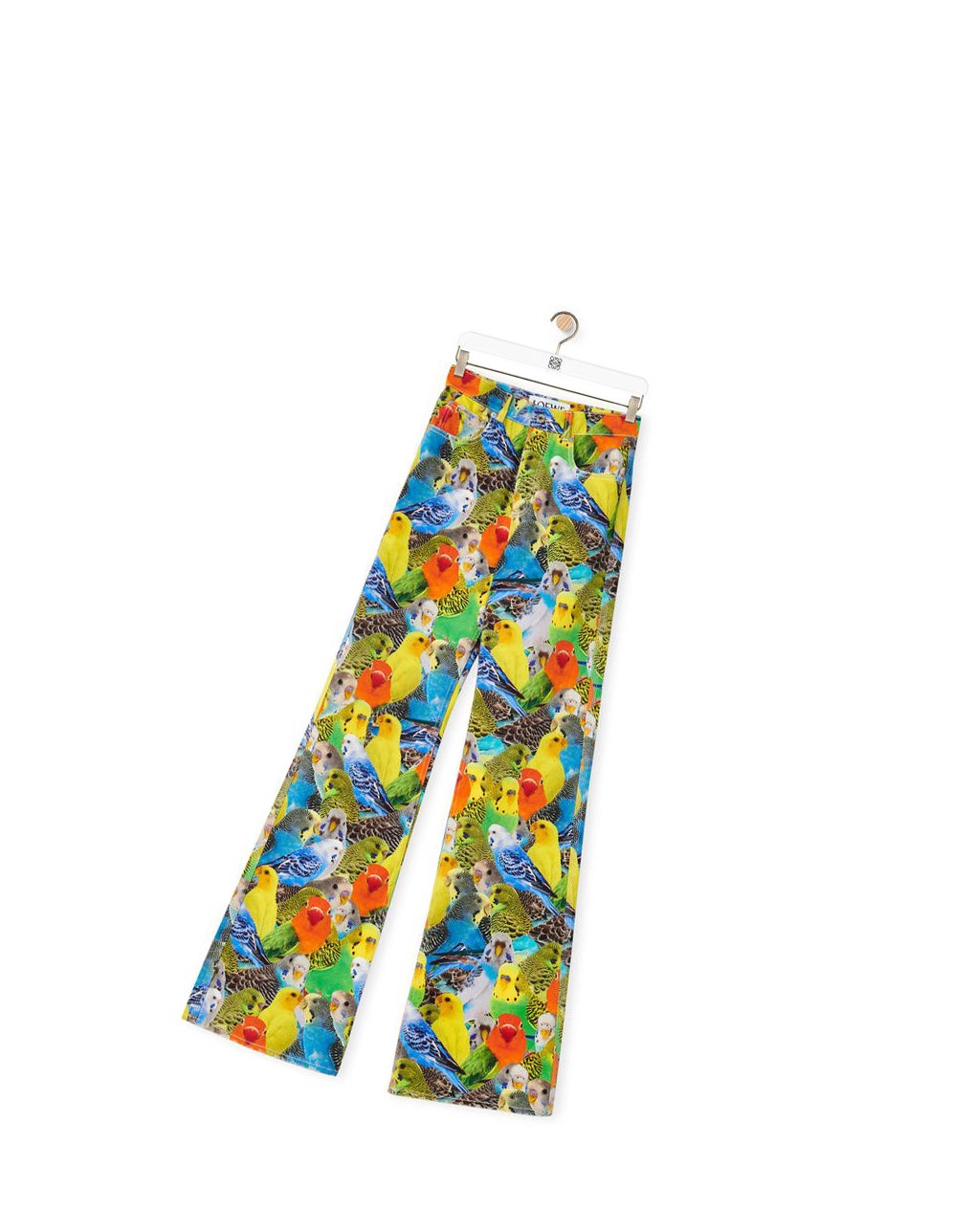 Loewe Parrots jeans in denim Naranjas Azules Amarillos | PQSHL-3674
