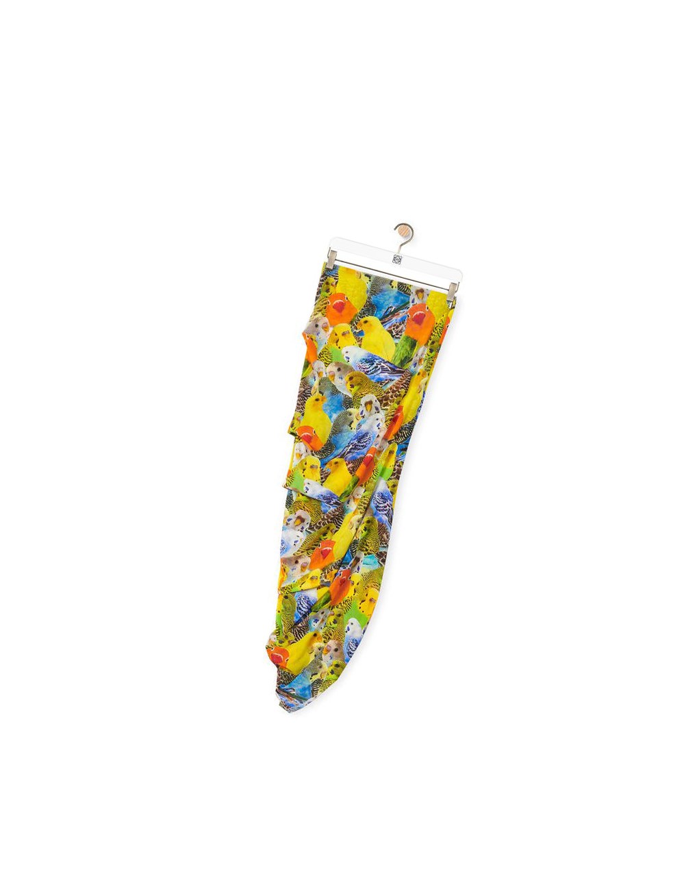 Loewe Parrots skirt in mesh Naranjas Azules Amarillos | KQUGC-4196