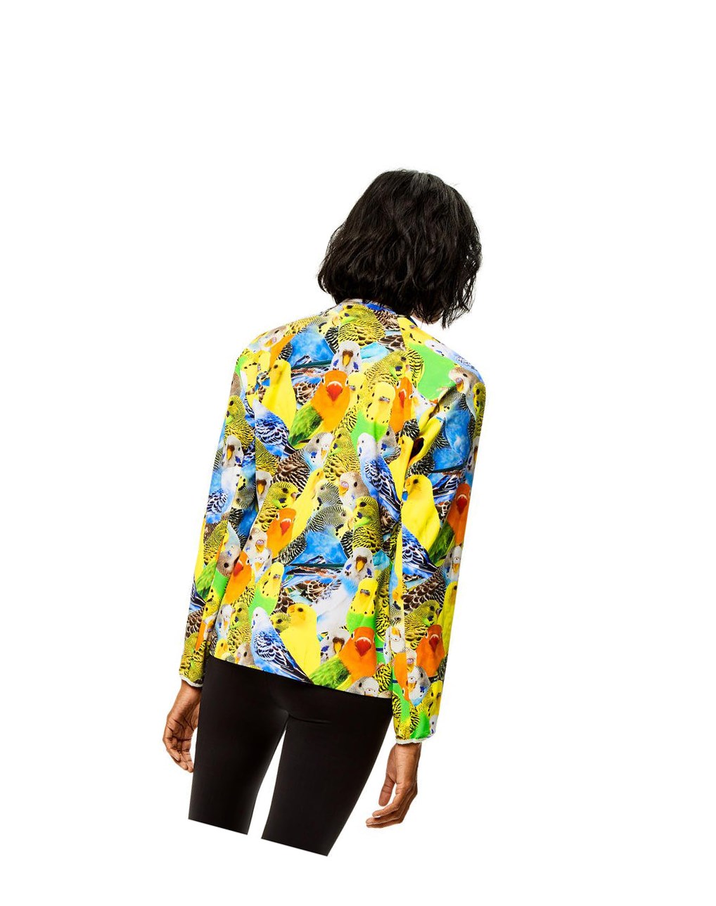 Loewe Parrots zip top in polyamide Naranjas Azules Amarillos | XZWEP-8276