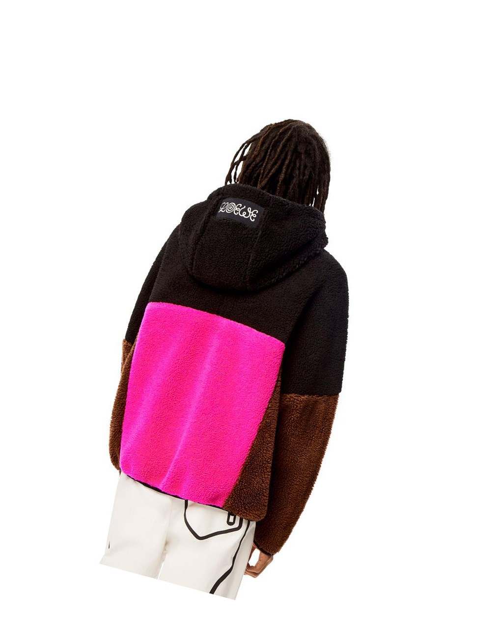 Loewe Patchwork zip up hoodie in fleece Multicolor | BZNRW-3864