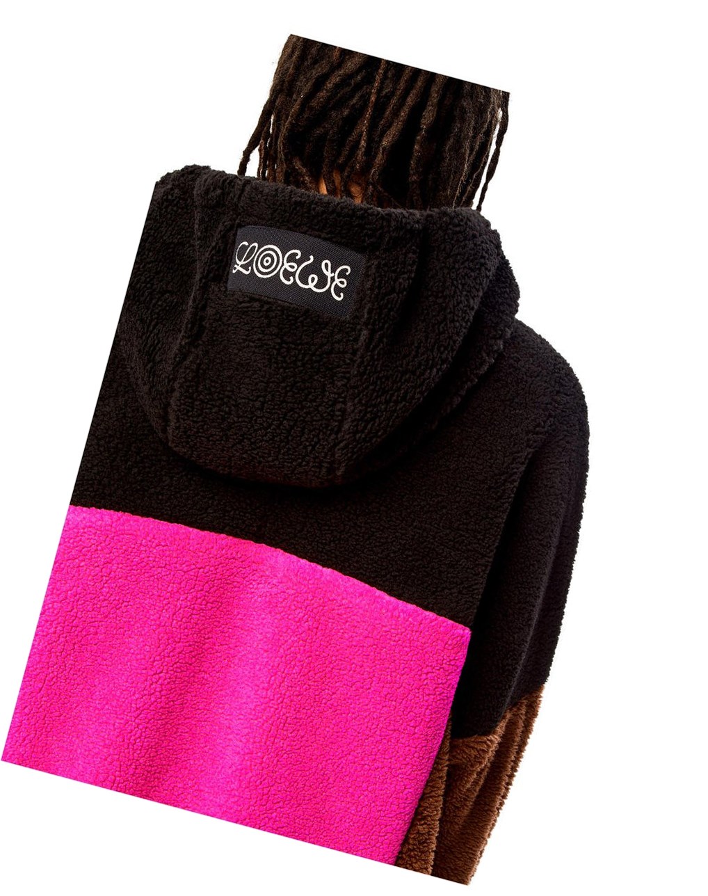 Loewe Patchwork zip up hoodie in fleece Multicolor | BZNRW-3864