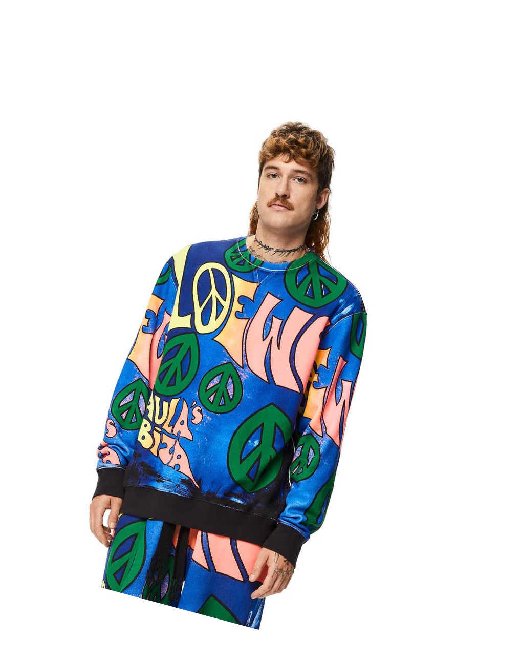 Loewe Paula's peace print sweatshirt in cotton Multicolor | THRBO-6937