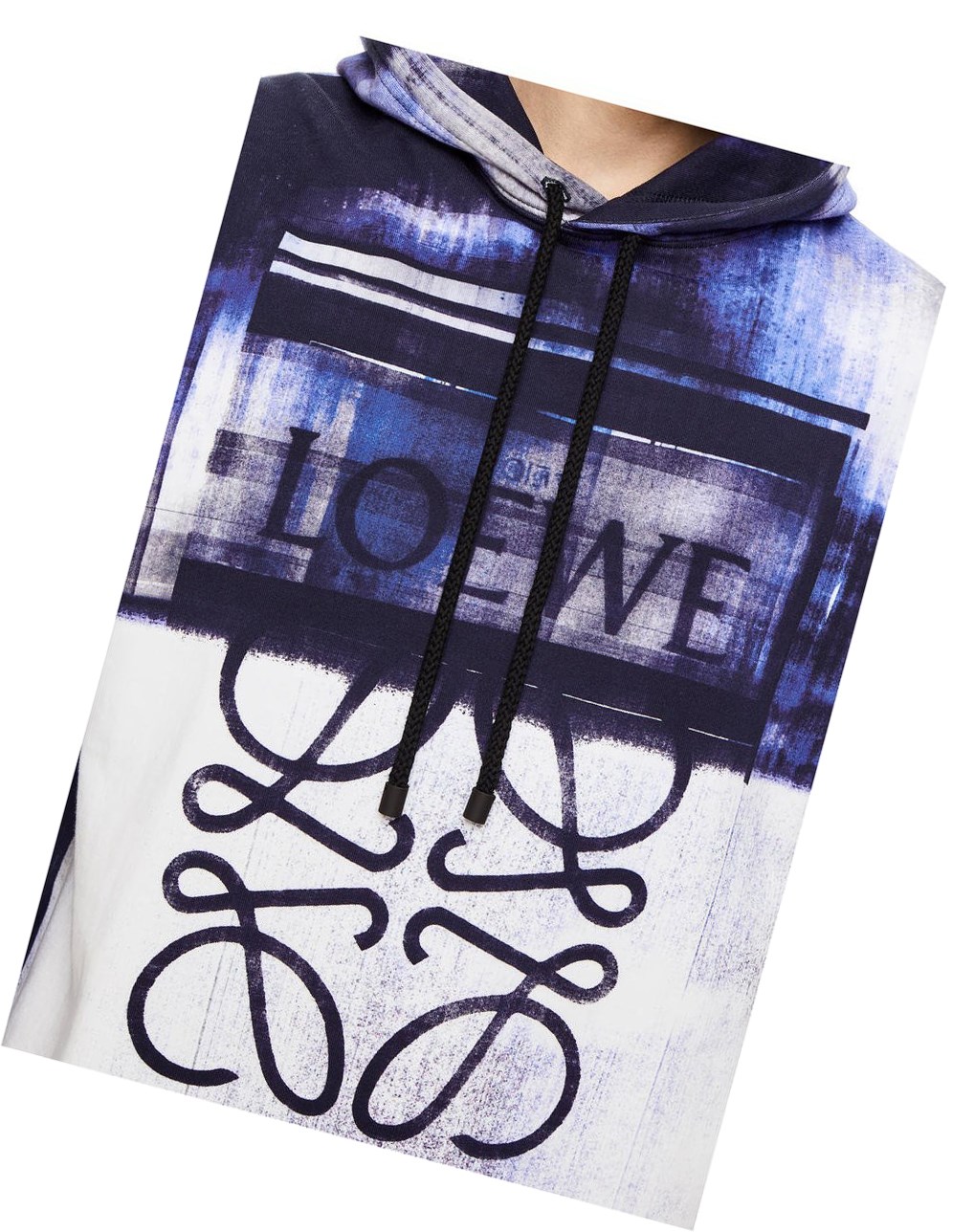 Loewe Photocopy Anagram hoodie in cotton Blancos | PTDSQ-3146