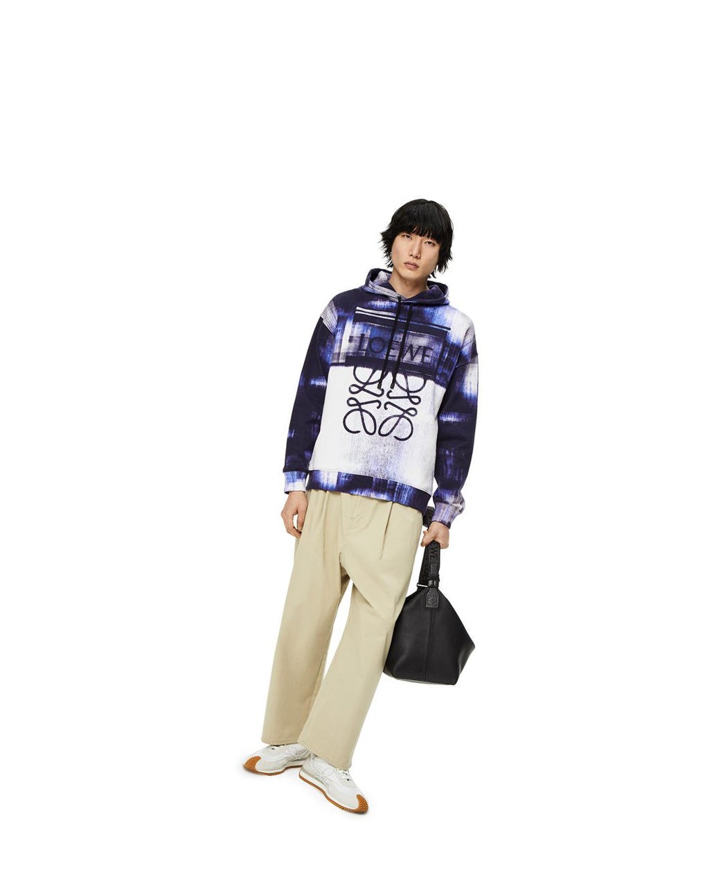 Loewe Photocopy Anagram hoodie in cotton Blancos | PTDSQ-3146