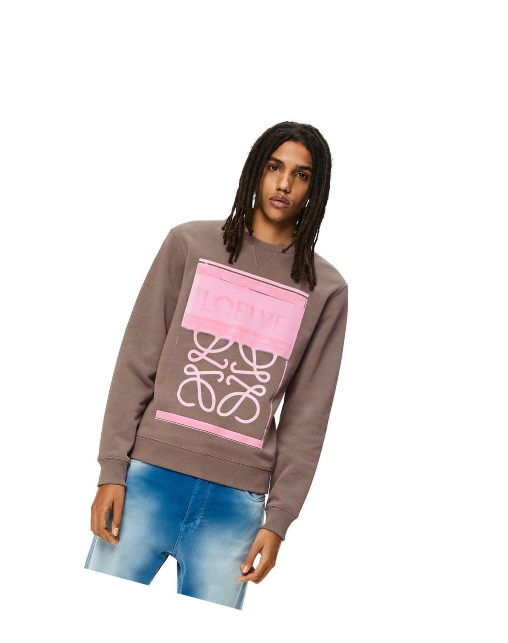 Loewe Photocopy Anagram sweatshirt in cotton Grises | YNLBF-1027