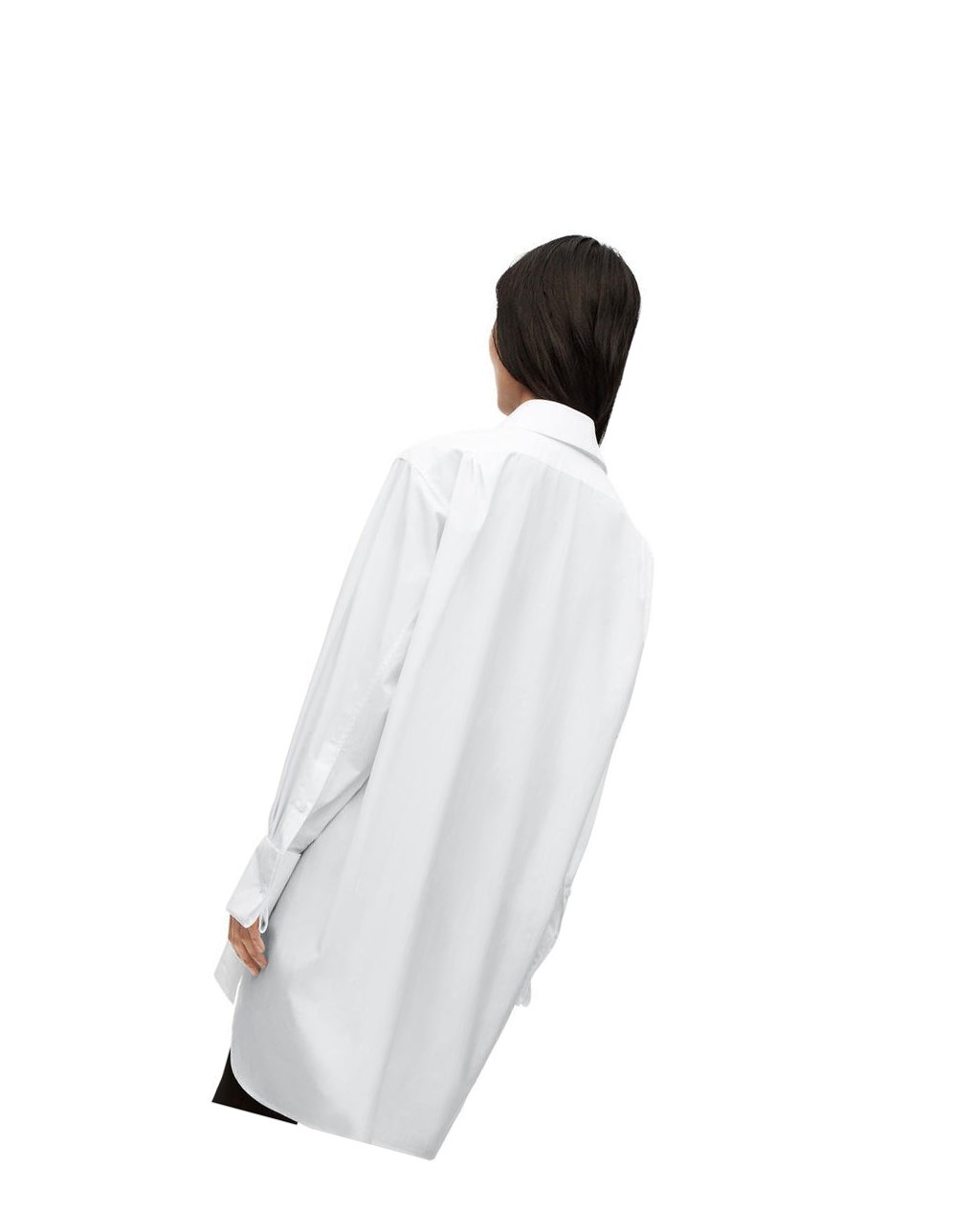 Loewe Plastron shirt in cotton Blancos | UPWGN-9410
