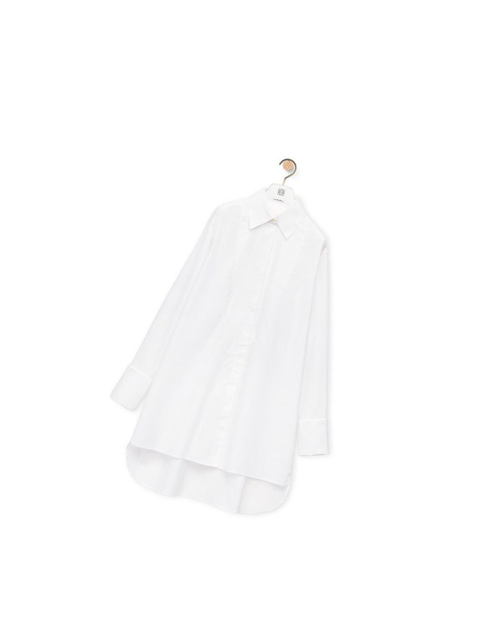 Loewe Plastron shirt in cotton Blancos | UPWGN-9410