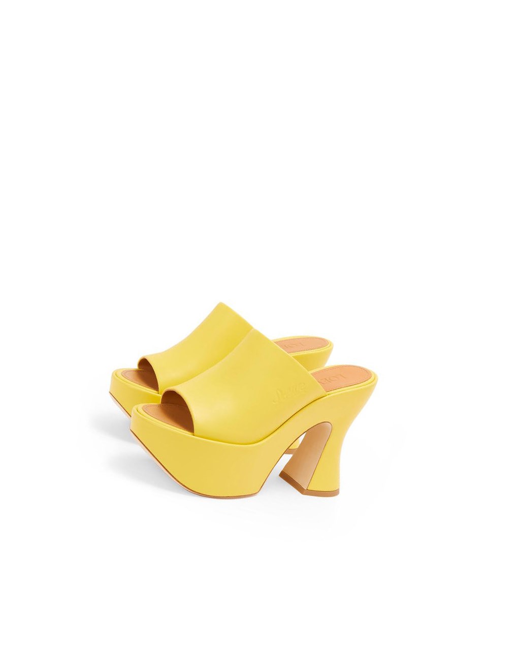 Loewe Plataforma mule in lambskin Amarillos | DQBHX-4927